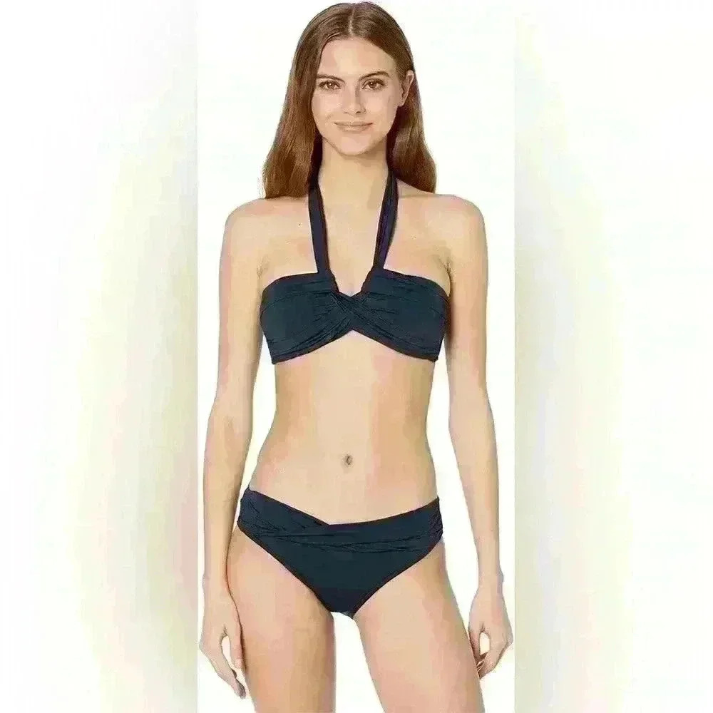 Seafolly Collective Halter Bandeau top and bottoms set